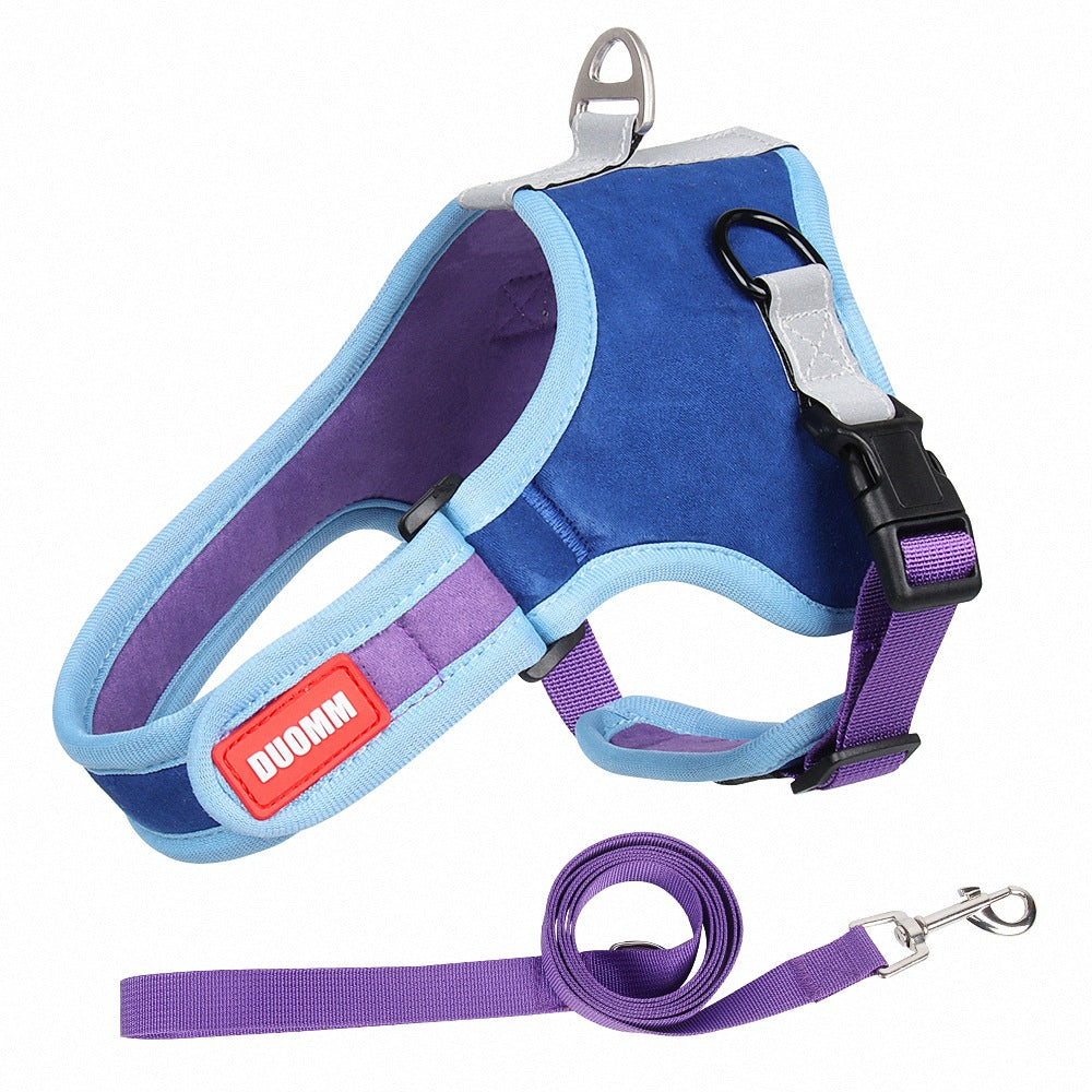 Suede Dog Harness Pet Supplies Leash - Pets Crazy Shops