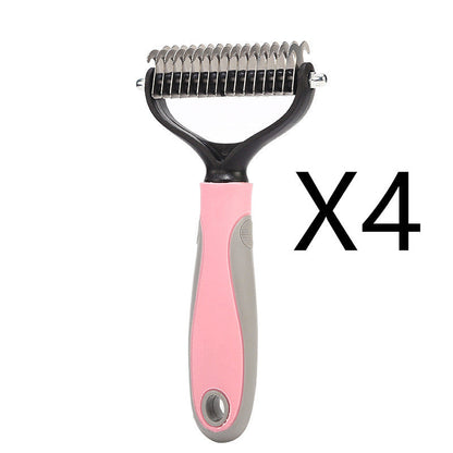 Stainless Double-sided Pet Brush Hair Removal Comb Grooming Dematting Dog Grooming Shedding Tools - Pets Crazy Shops