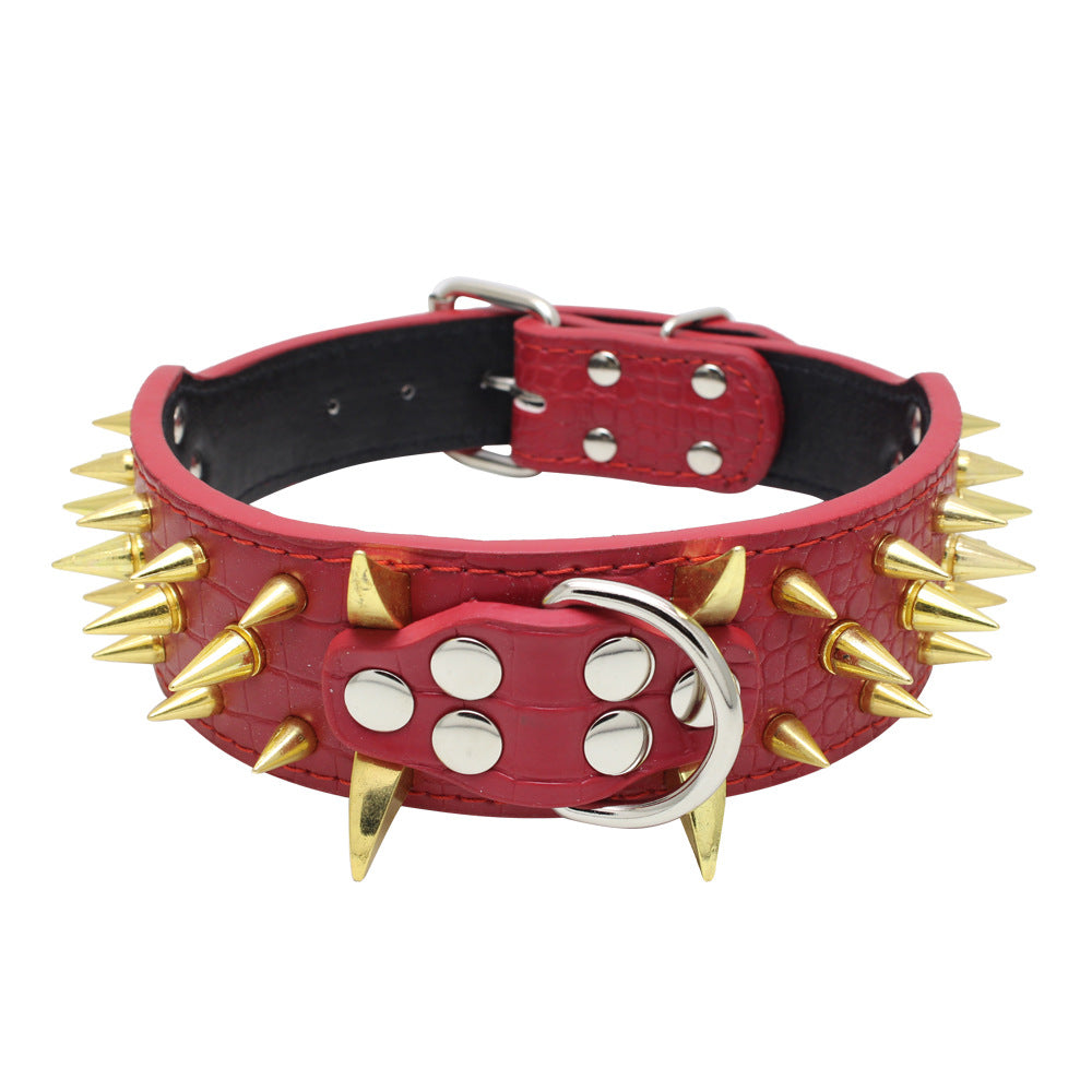 Large Explosion-Proof Rivet Bite-Proof Pet Collar - Pets Crazy Shops