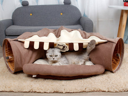 Pet Cats Tunnel Interactive Play Toy Mobile Collapsible Ferrets Rabbit Bed tunnels Indoor Toys Kitten Exercising Products - Pets Crazy Shops