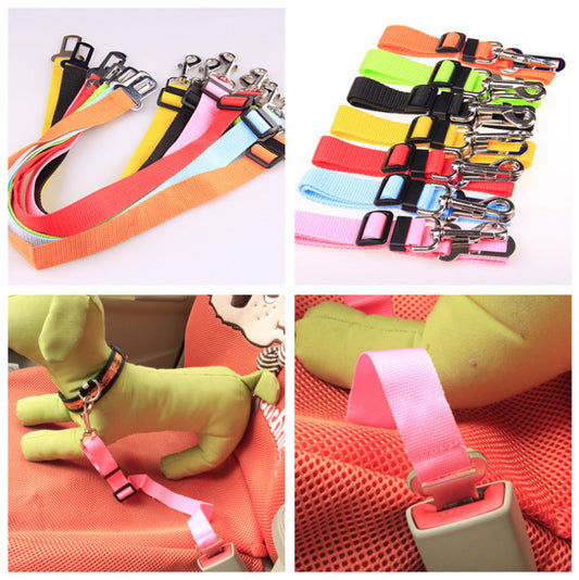 Adjustable Dog Pet Car Safety Seat Belt Restraint Lead Travel Leash - Pets Crazy Shops