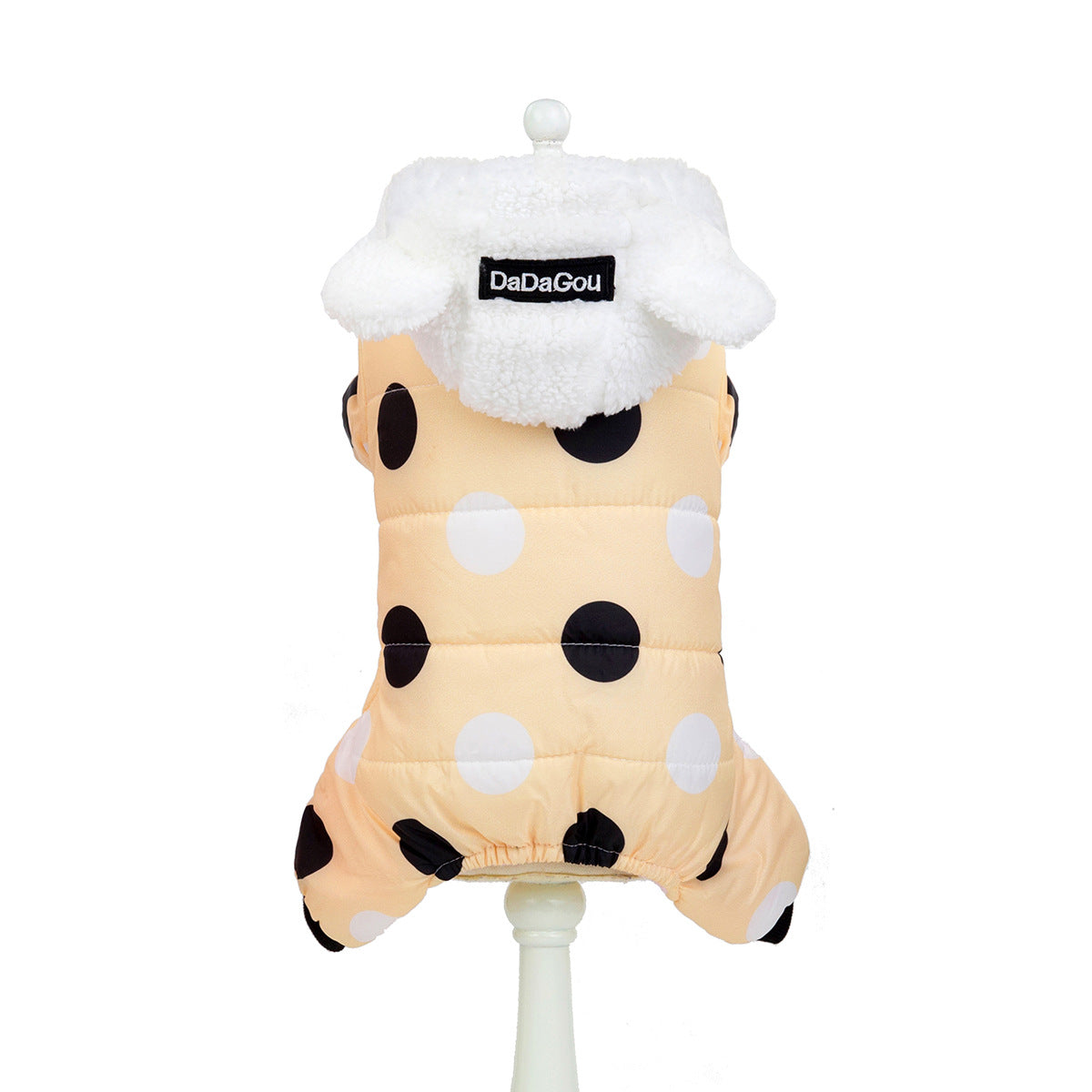 Warm big polka dot four-leg cotton coat - Pets Crazy Shops