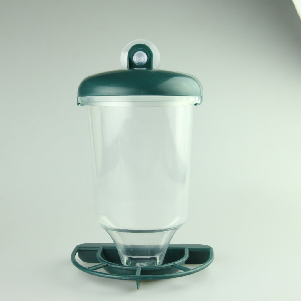 Transparent Plastic Suspension Type Automatic Bird Feeder With Cover - Pets Crazy Shops