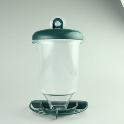 Transparent Plastic Suspension Type Automatic Bird Feeder With Cover - Pets Crazy Shops
