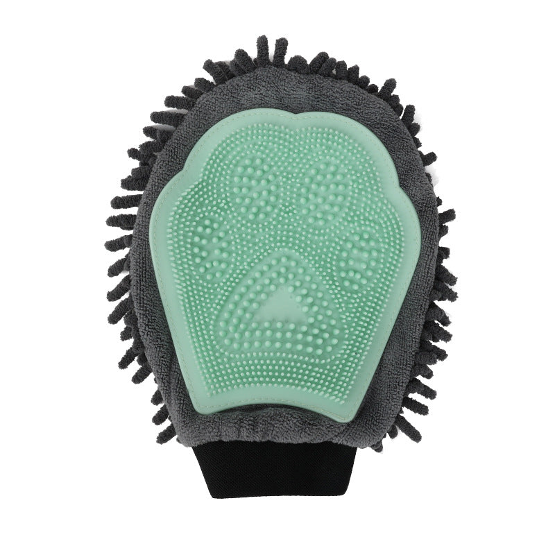Pet Bathing Brush 2-in-1 Grooming Glove Elegant Dog Grooming Tool For Brushing, Massaging, And Drying Pet Grooming Kit For Dog Cat 2-Sided Bathing Brush Cleaning Massage Glove - Pets Crazy Shops