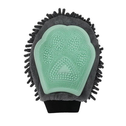 Pet Bathing Brush 2-in-1 Grooming Glove Elegant Dog Grooming Tool For Brushing, Massaging, And Drying Pet Grooming Kit For Dog Cat 2-Sided Bathing Brush Cleaning Massage Glove - Pets Crazy Shops