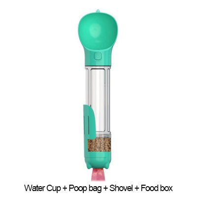 Portable Cat Dog Water Bottle Food Feeder Drinker Poop Dispenser 3 In 1 Leak-proof Multifunctional Dog Water Bottle - Pets Crazy Shops
