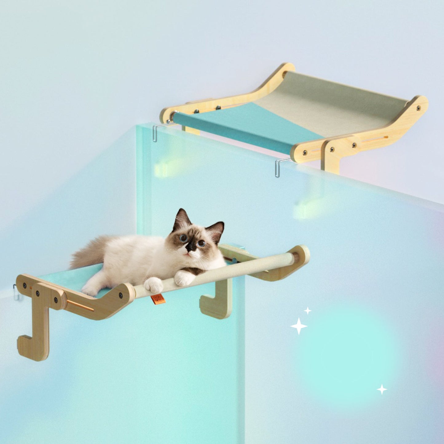 Mewoofun Pet Cat Window Perch 4 Color Wooden Assembly Hanging Bed Cotton Canvas Easy Washable Multi-Ply Plywood New Dropshipping - Pets Crazy Shops