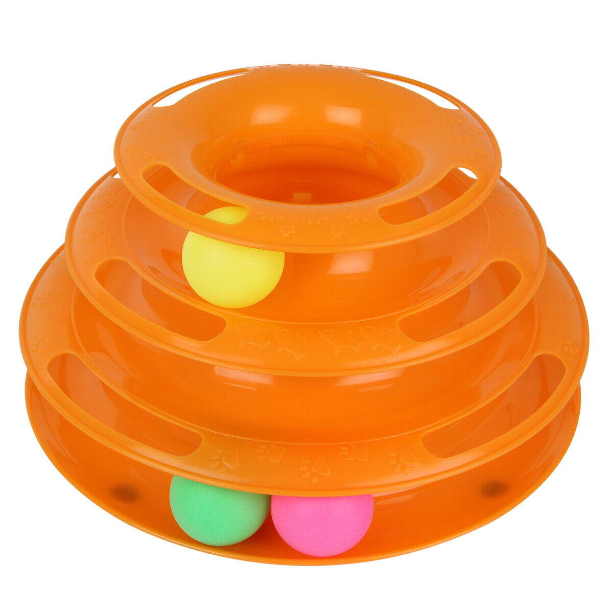 Pet Cat Crazy Ball Disk Interactive Toys Amusement Plate Trilaminar Funny Toy - Pets Crazy Shops