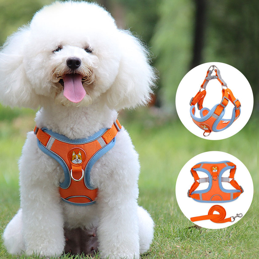 Dog Harness Cat Harness Reflective Dogs Leashs Soft Mesh Chest Strap - Pets Crazy Shops
