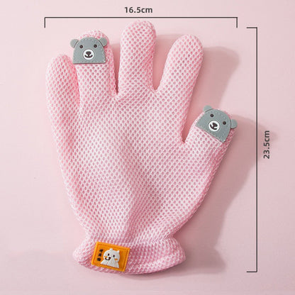 Pet Glove Cat Grooming Glove Cat Hair Deshedding Brush Gloves Cat Floating Hair Pet Hair Removal Brush Dog Bathing Massage Comb Silicone Hair Removal Gloves - Pets Crazy Shops