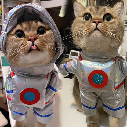 Pet Turned Dog Funny Dress Up Space Suit Stand Halloween Pet Dress Clothes - Pets Crazy Shops