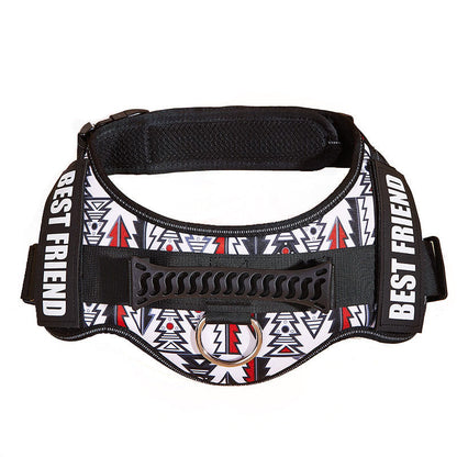 Dog Chest Braces Large Dog Collars Lead Rope Vest Clothes With Velcro - Pets Crazy Shops