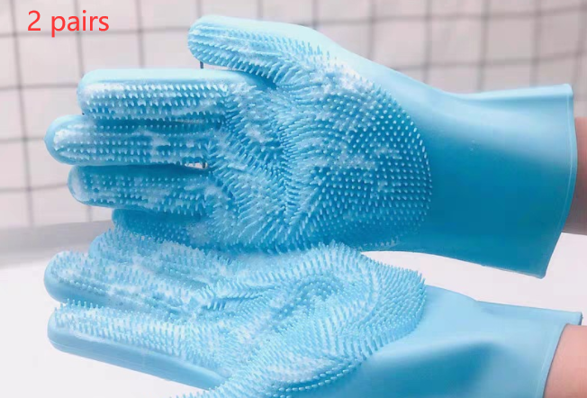 Silicone Dog Grooming Hair Comb Puppy Brush Glove Bath Cleaning Brushes Small Dog Cat Massage Pet Grooming Gloves - Pets Crazy Shops