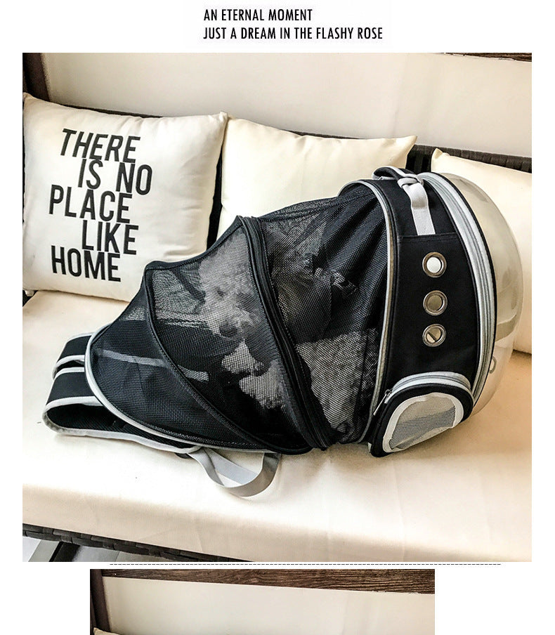 Portable Pet Puppy Backpack Carrier Bubble, New Space Capsule Design 360 Degree Sightseeing Rabbit Rucksack Handbag - Pets Crazy Shops