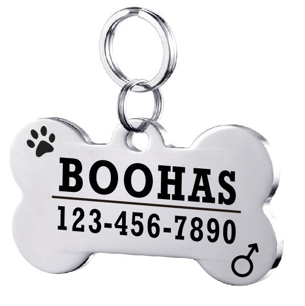 Personalized Dog ID Tag Stainless Steel Pet ID Tag - Pets Crazy Shops