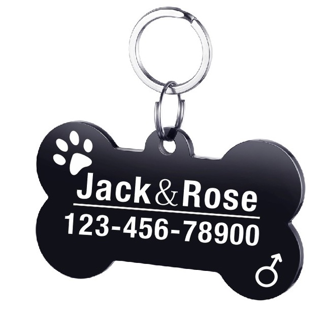 Personalized Dog ID Tag Stainless Steel Pet ID Tag - Pets Crazy Shops