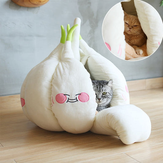 Pet Tent Bed for Pets Winter Warm Cave Soft Cushion House Sleeper Bed with Mat - Pets Crazy Shops