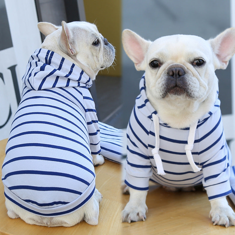 Pet Dog Cat Hoodie Striped Clothes - Pets Crazy Shops