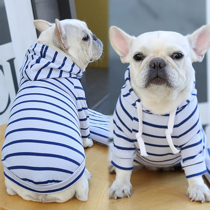 Pet Dog Cat Hoodie Striped Clothes - Pets Crazy Shops