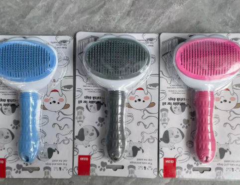 Cat Self-Cleaning Comb Stainless Steel Dog Comb Hair Brush One Key To Remove Floating Artifact - Pets Crazy Shops