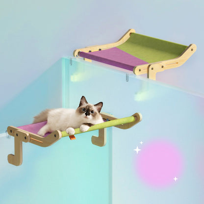 Mewoofun Pet Cat Window Perch 4 Color Wooden Assembly Hanging Bed Cotton Canvas Easy Washable Multi-Ply Plywood New Dropshipping - Pets Crazy Shops