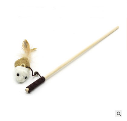 Cat toy funny cat stick funny cat kitten toy wooden handmade cat cat mouse cat toy cat scratch board - Pets Crazy Shops
