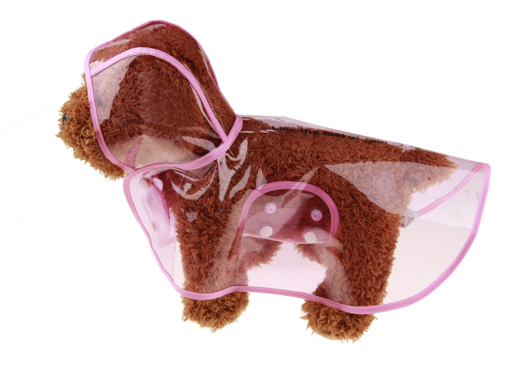 1Pc Transparent Waterproof Dog Clothes Transparent Rain Coat Pet Clothes Puppy Raincoat Hoody Clothing For Dogs - Pets Crazy Shops