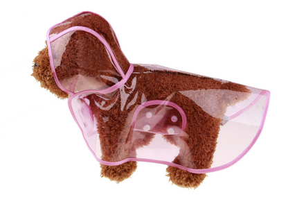 1Pc Transparent Waterproof Dog Clothes Transparent Rain Coat Pet Clothes Puppy Raincoat Hoody Clothing For Dogs - Pets Crazy Shops