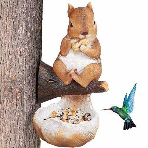 Cute Squirrel Bird Feeder For Garden Decoration - Pets Crazy Shops