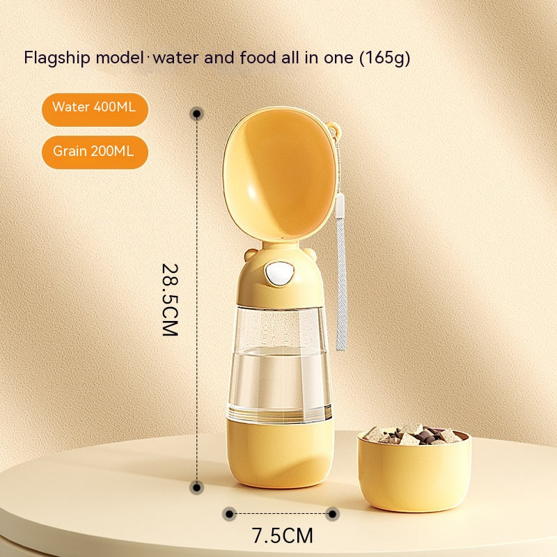 Portable Dog Water Bottle Food And Water Container For Pet Pets Feeder Bowl Outdoor Travel Drinking Bowls Water Dispenser - Pets Crazy Shops