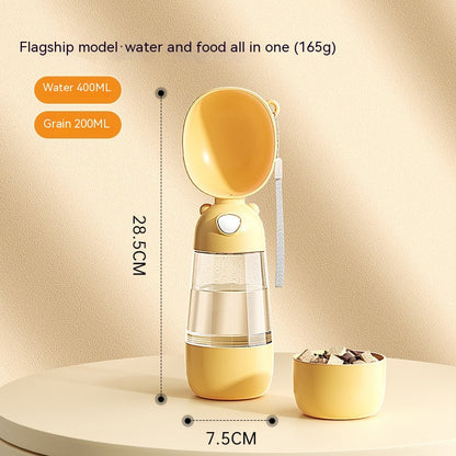 Portable Dog Water Bottle Food And Water Container For Pet Pets Feeder Bowl Outdoor Travel Drinking Bowls Water Dispenser - Pets Crazy Shops