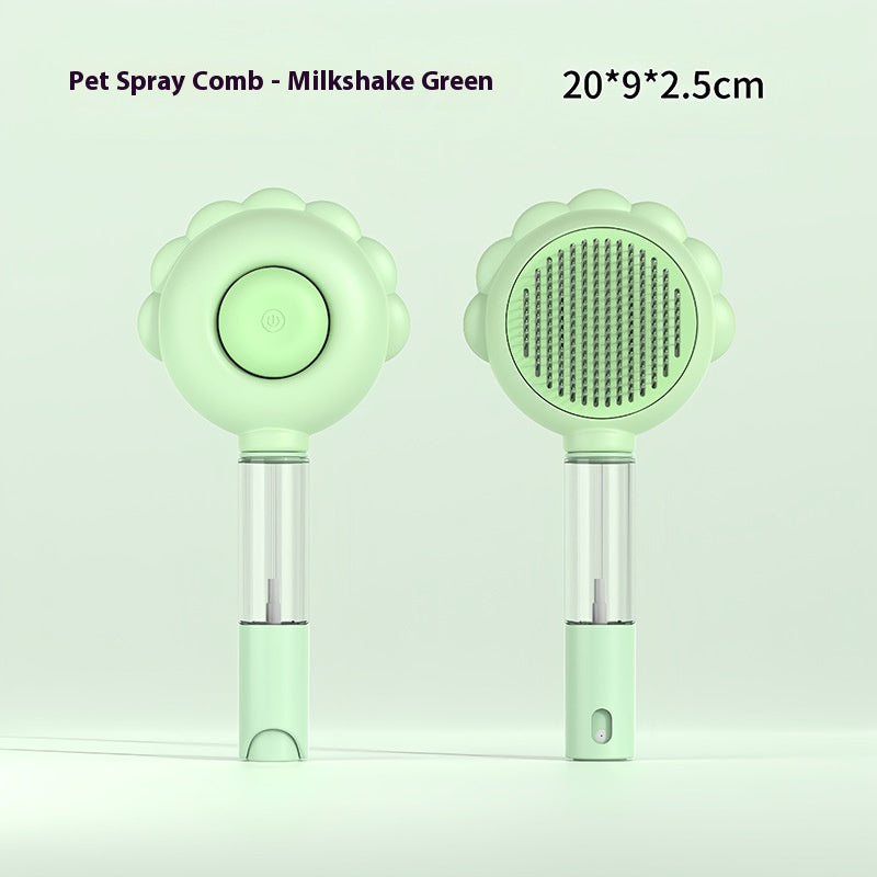 2 In 1 Self Cleaning Dog Brush Comb With Spray Pets Grooming Hair Remover Combs Brush Floating Hair Pet Grooming Brush Pet Products - Pets Crazy Shops