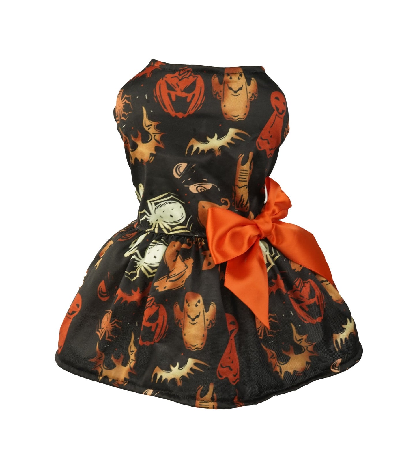 Halloween Small Dog Clothes Pet Dress Pumpkin Print Dress Chihuahua Yorkie Mesh Dress Pet Party Clothing Cat Dog Costume - Pets Crazy Shops