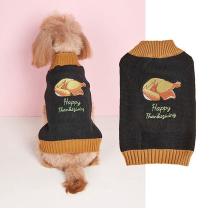 Thanksgiving Pet Clothes Lapel Retro Plaid Contrast Color - Pets Crazy Shops