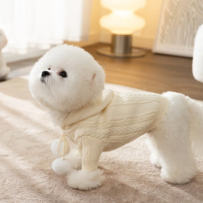 Dog Striped Knitted Sweater Cardigan Clothing - Pets Crazy Shops