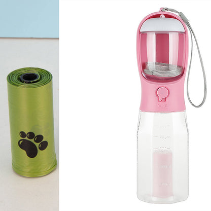 Portable Cat Dog Water Bottle Food Feeder Drinker Poop Dispenser 3 In 1 Leak-proof Multifunctional Dog Water Bottle Pet Products - Pets Crazy Shops