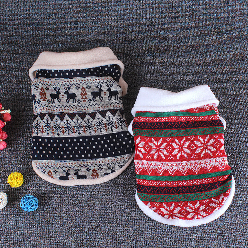 Dog Christmas Fall Winter Cotton Sweater - Pets Crazy Shops