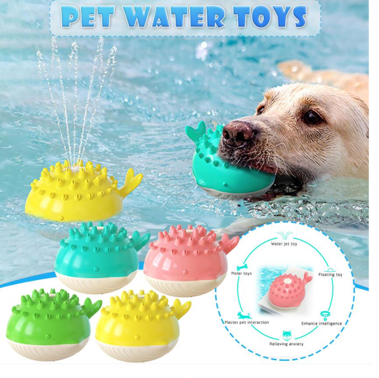 Pets Supplies Factory Amazon Hot Summer Electric Water Floating Swimming Pet Bathing Water Spray Dog Toy - Pets Crazy Shops