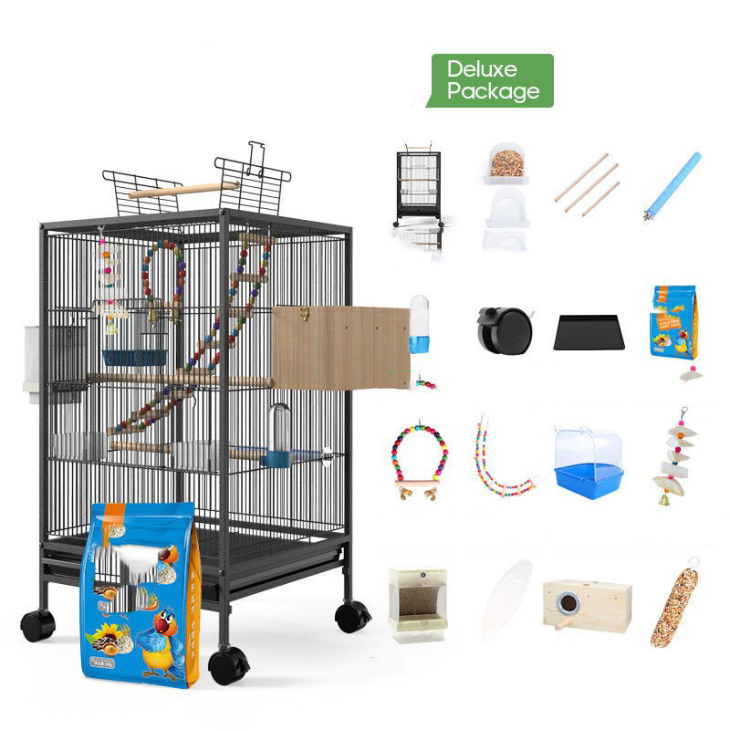 Parrot Xuanfeng Bird Cage With Feeder Toy Grass Nest Breeding Box - Pets Crazy Shops