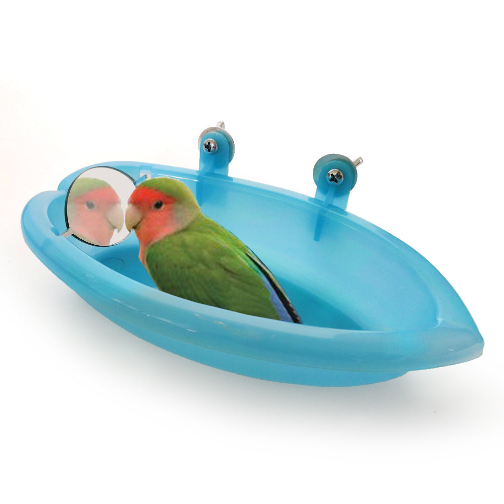 Small Parrot Peony Tiger Skin Bath Basin Food Bowl Food Box - Pets Crazy Shops