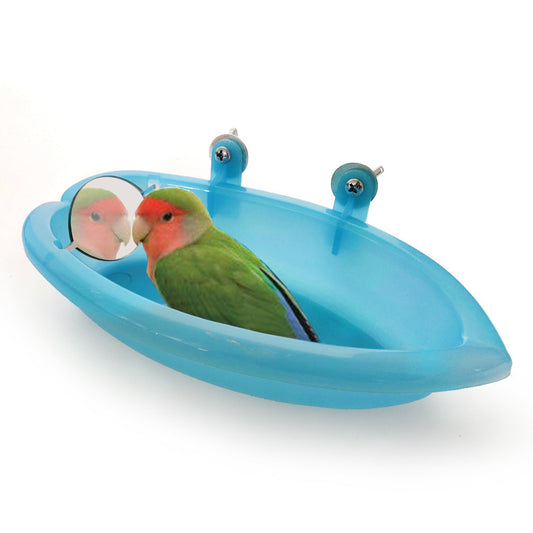 Small Parrot Peony Tiger Skin Bath Basin Food Bowl Food Box - Pets Crazy Shops