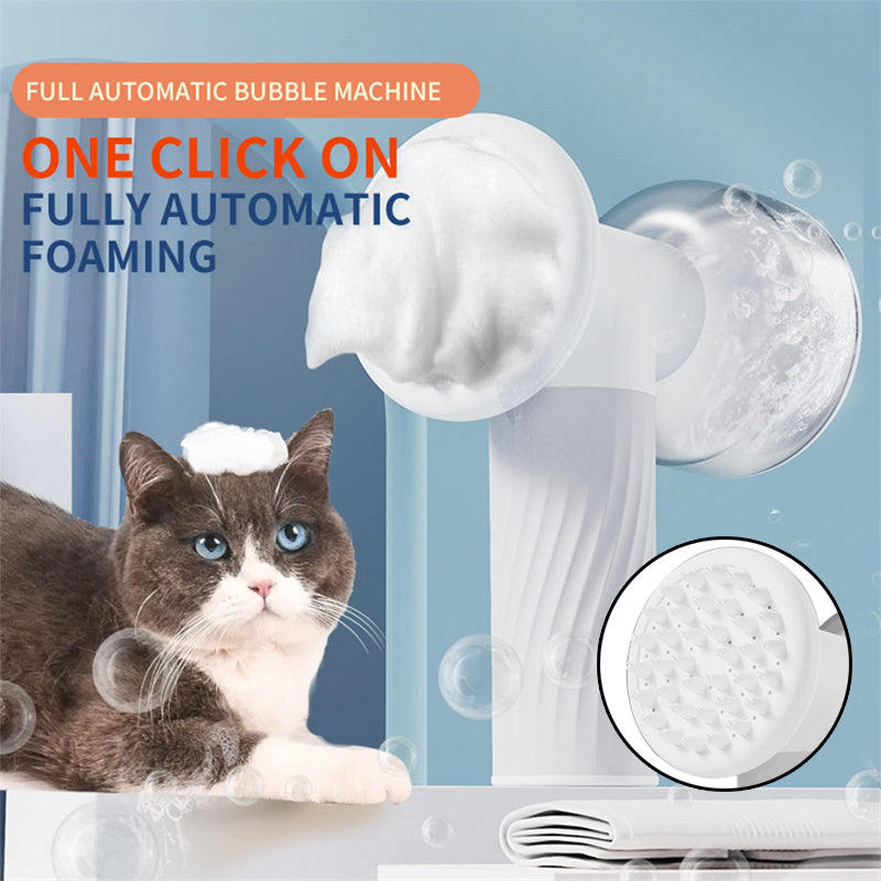 Automatic Foaming Dog Cat Bath Brush Dog Shampoo Brush With Soap Dispenser Electric Pet Grooming Massage Brush Pet Bath Brush Scrubber Comb For Dog Cat Pet Products - Pets Crazy Shops