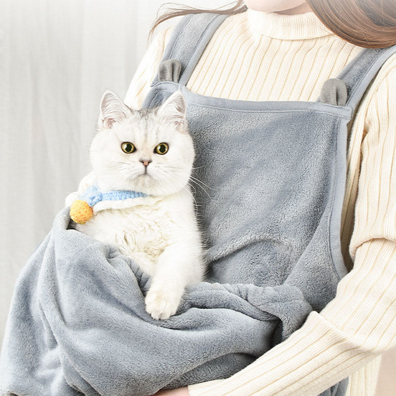 Touch The Cat Clothes Pets Apron Non-stick Anti-grab Soft Plush Camisole Pinafore For Pets - Pets Crazy Shops