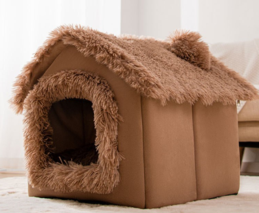Foldable Dog House Pet Cat Bed Winter Dog Villa Sleep Kennel Removable Nest Warm Enclosed Cave Sofa Pets Supplies - Pets Crazy Shops