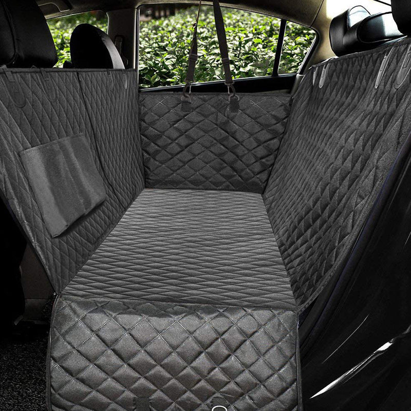 Dog Car Seat Cover View Mesh Pet Carrier Hammock Safety Protector Car Rear Back Seat Mat With Zipper And Pocket For Travel - Pets Crazy Shops