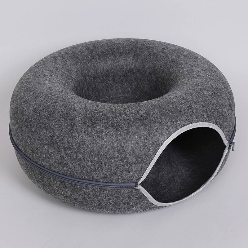 Four Seasons Available Cat Round Felt Pet Nest - Pets Crazy Shops