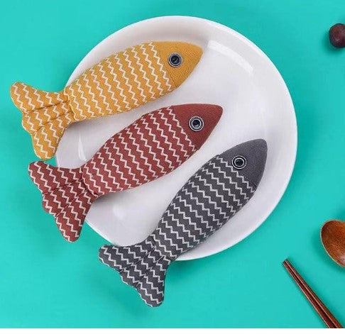 Cat Toy Funny Cat Linen Fish Pillow Self-hey Cat - Pets Crazy Shops