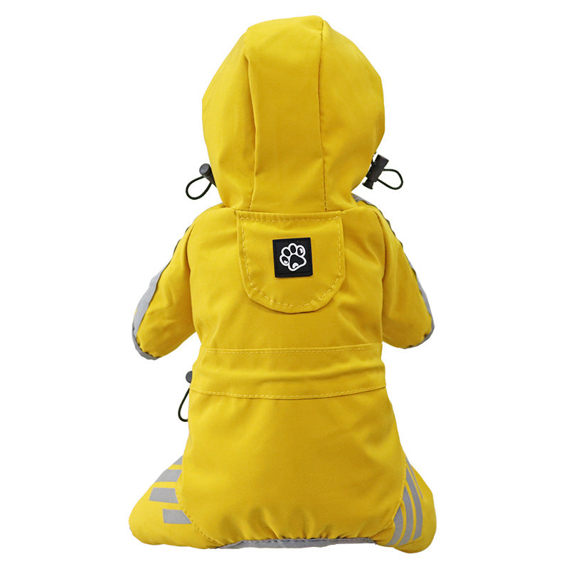 Dog Raincoat Full Package Four Feet Waterproof Rain Cape Pet Products - Pets Crazy Shops