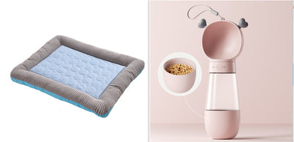 Pet Cooling Pad Bed For Dogs Cats Puppy Kitten Cool Mat Pet Blanket Ice Silk Material Soft For Summer Sleeping  Blue Breathable - Pets Crazy Shops